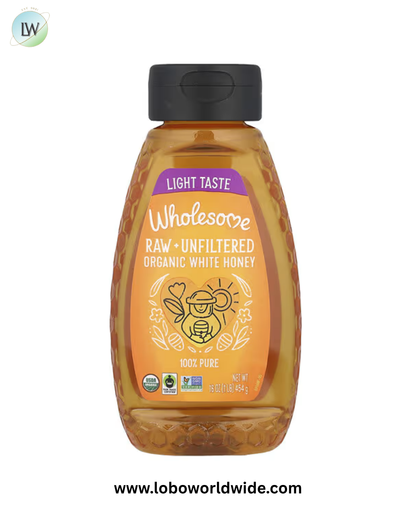 Wholesome Sweeteners, Organic White Honey, Raw + Unfiltered, 16 oz (454 g)