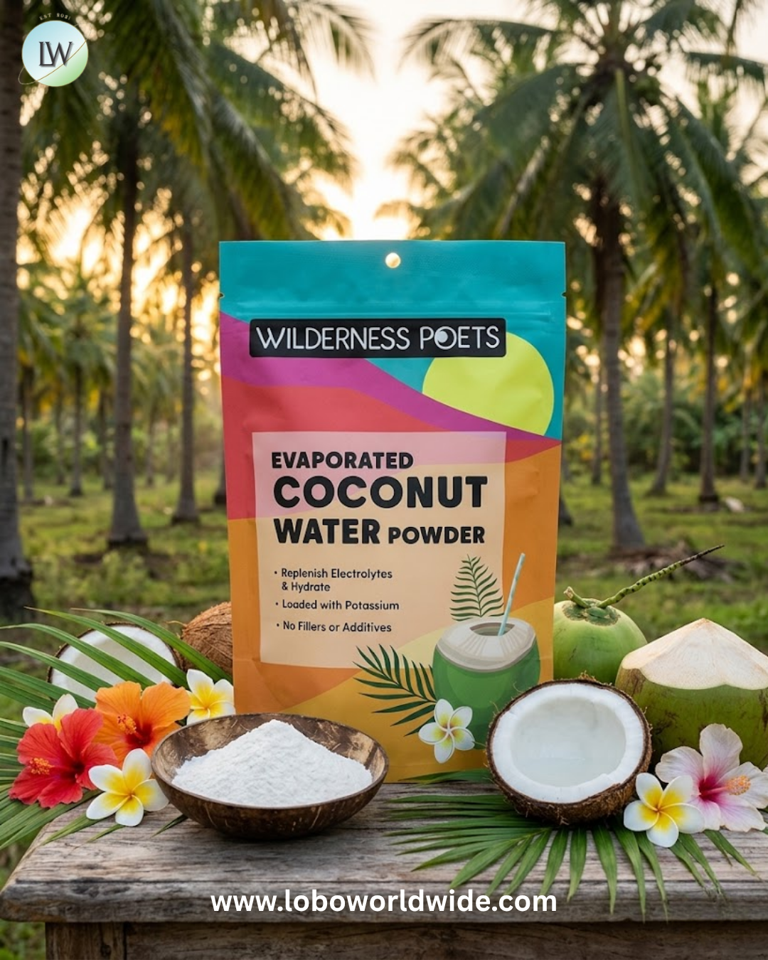 Wilderness Poets, Coconut Water Powder, 4 oz (113 g)