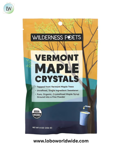Wilderness Poets, Organic Vermont Maple Crystals, 8 oz (226 g)