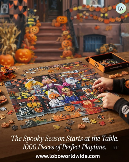Wonder Forge Pup-kin Trick or Treat 1000 Piece Jigsaw Puzzle for Adults