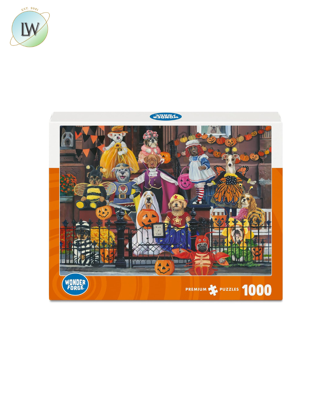 Wonder Forge Pup-kin Trick or Treat 1000 Piece Jigsaw Puzzle for Adults