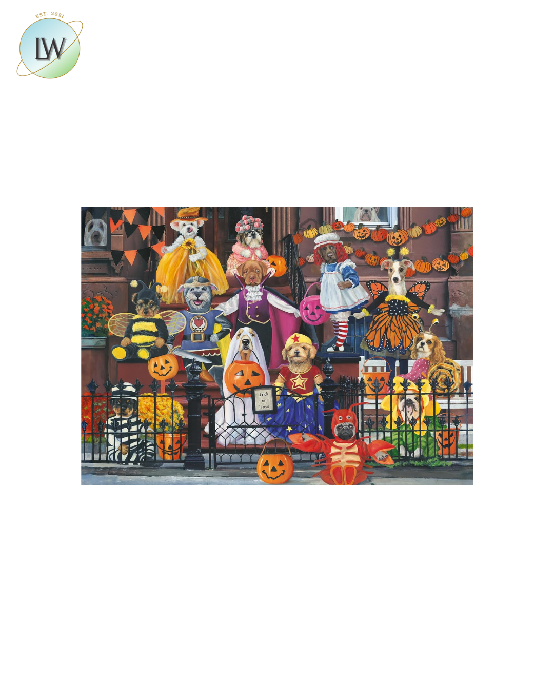Wonder Forge Pup-kin Trick or Treat 1000 Piece Jigsaw Puzzle for Adults