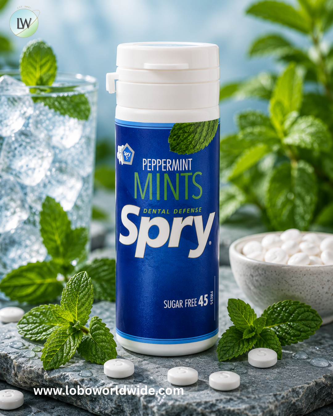 Xlear, Dental Defense Spry® Mints, Peppermint, 45 Pieces