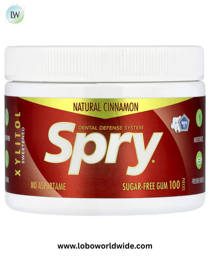Xlear, Spry®, Sugar-Free Chewing Gum, 100 Pieces