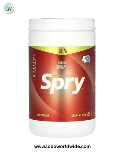 Xlear, Spry, Chewing Gum, Natural Cinnamon, Sugar Free, 550 Pieces