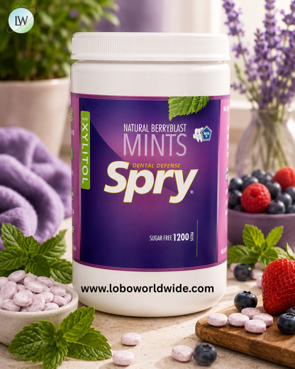 Xlear, Spry®, Dental Defense Mints With Xylitol, 1,200 Pieces