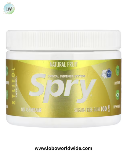 Xlear, Spry®, Sugar-Free Chewing Gum, 100 Pieces
