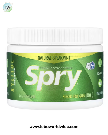 Xlear, Spry®, Sugar-Free Chewing Gum, 100 Pieces