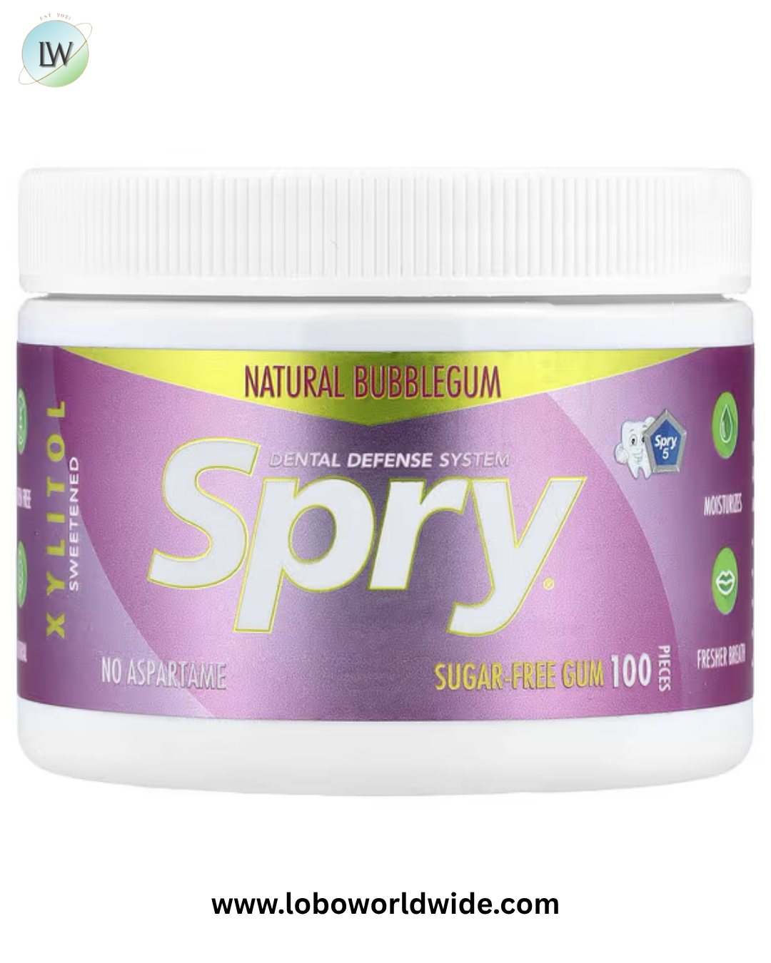 Xlear, Spry®, Sugar-Free Chewing Gum, 100 Pieces