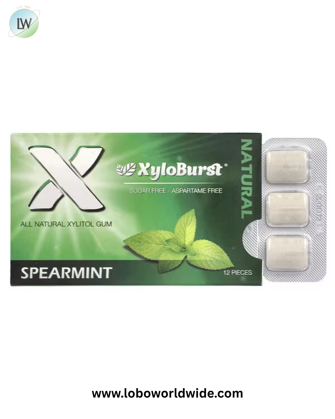 Xyloburst, Xylitol Gum, 12 Pieces
