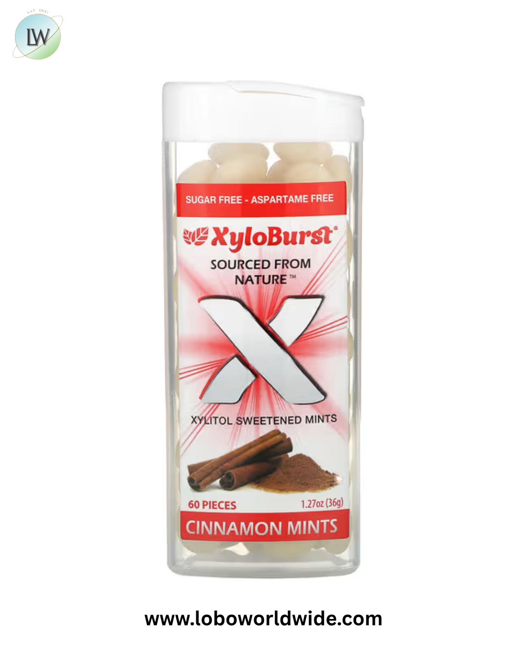 Xyloburst, Xylitol Sweetened Mints, 60 Pieces