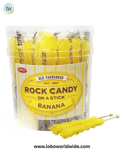 Rock Candy Crystal Sticks Cherry - 36ct Tubs