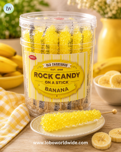 Rock Candy Crystal Sticks Cherry - 36ct Tubs