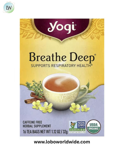 Yogi Tea, Breathe Deep®, Caffeine Free, 16 Tea Bags, 1.12 oz (32 g)