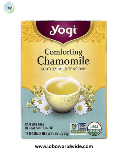 Yogi Tea, Comforting Chamomile, Caffeine Free, 16 Tea Bags, 0.85 oz (24 g)