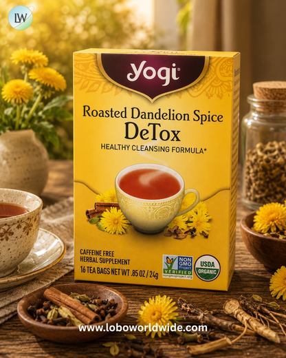 Yogi Tea, DeTox Roasted Dandelion Spice Caffeine Free, 16 Tea Bags, 0.85 oz (24 g)