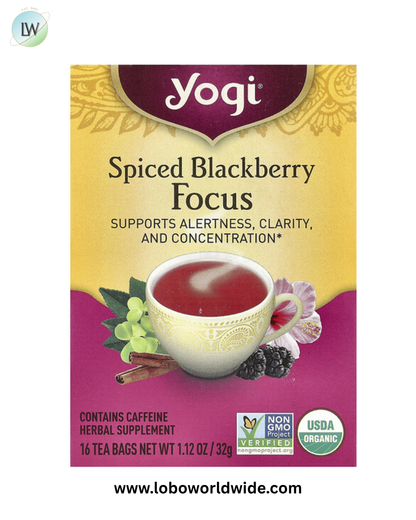 Yogi Tea, Focus, Spiced Blackberry, 16 Tea Bags, 1.12 oz (32 g)