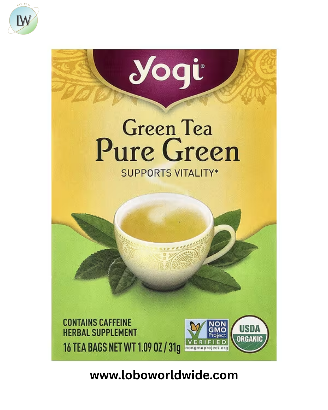 Yogi Tea, Green Tea Pure Green, 1.09 oz (31 g)
