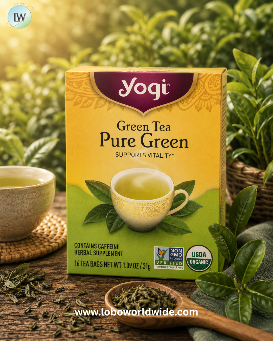 Yogi Tea, Green Tea Pure Green, 1.09 oz (31 g)