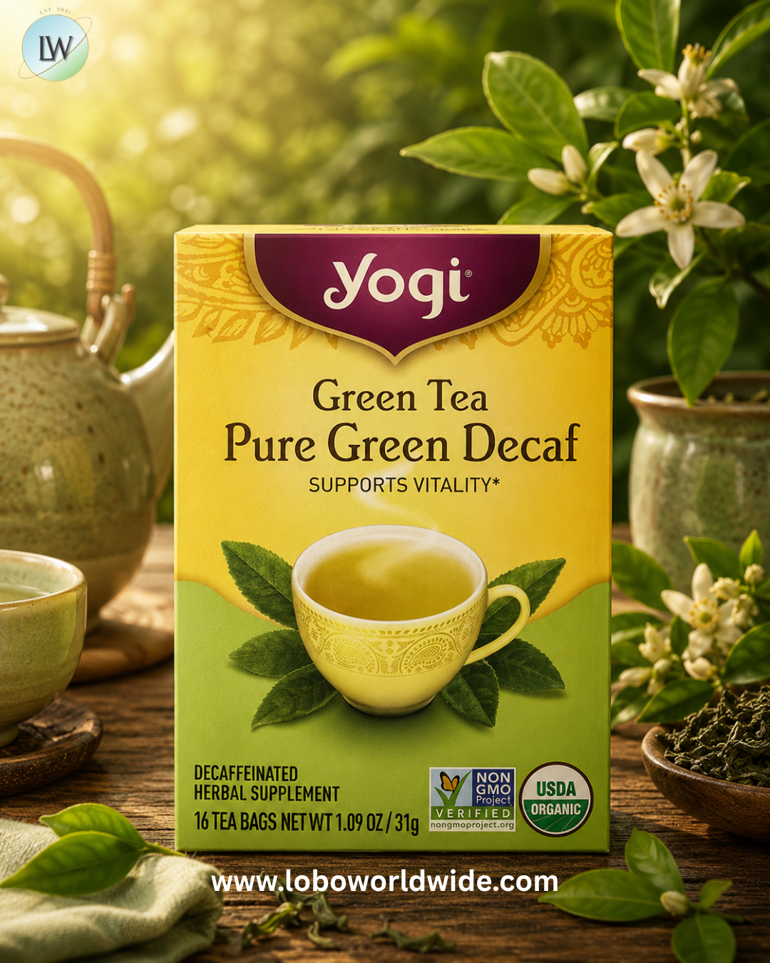 Yogi Tea, Green Tea Pure Green, 1.09 oz (31 g)