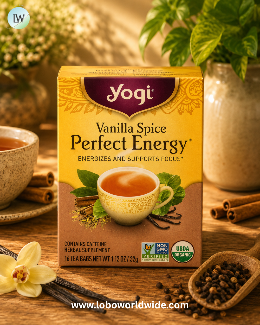 Yogi Tea, Perfect Energy®, Vanilla Spice, 16 Tea Bags, 1.12 oz (32 g)