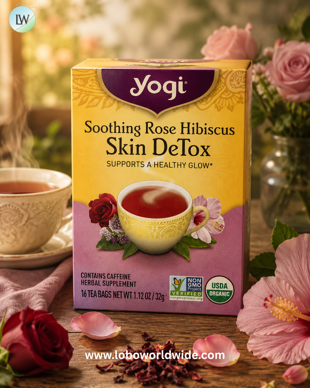 Yogi Tea, DeTox Roasted Dandelion Spice Caffeine Free, 16 Tea Bags, 0.85 oz (24 g)
