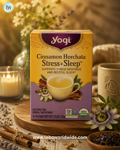 Yogi Tea, Stress + Sleep™, Cinnamon Horchata, Caffeine Free, 16 Tea Bags, 1.12 oz (32 g)