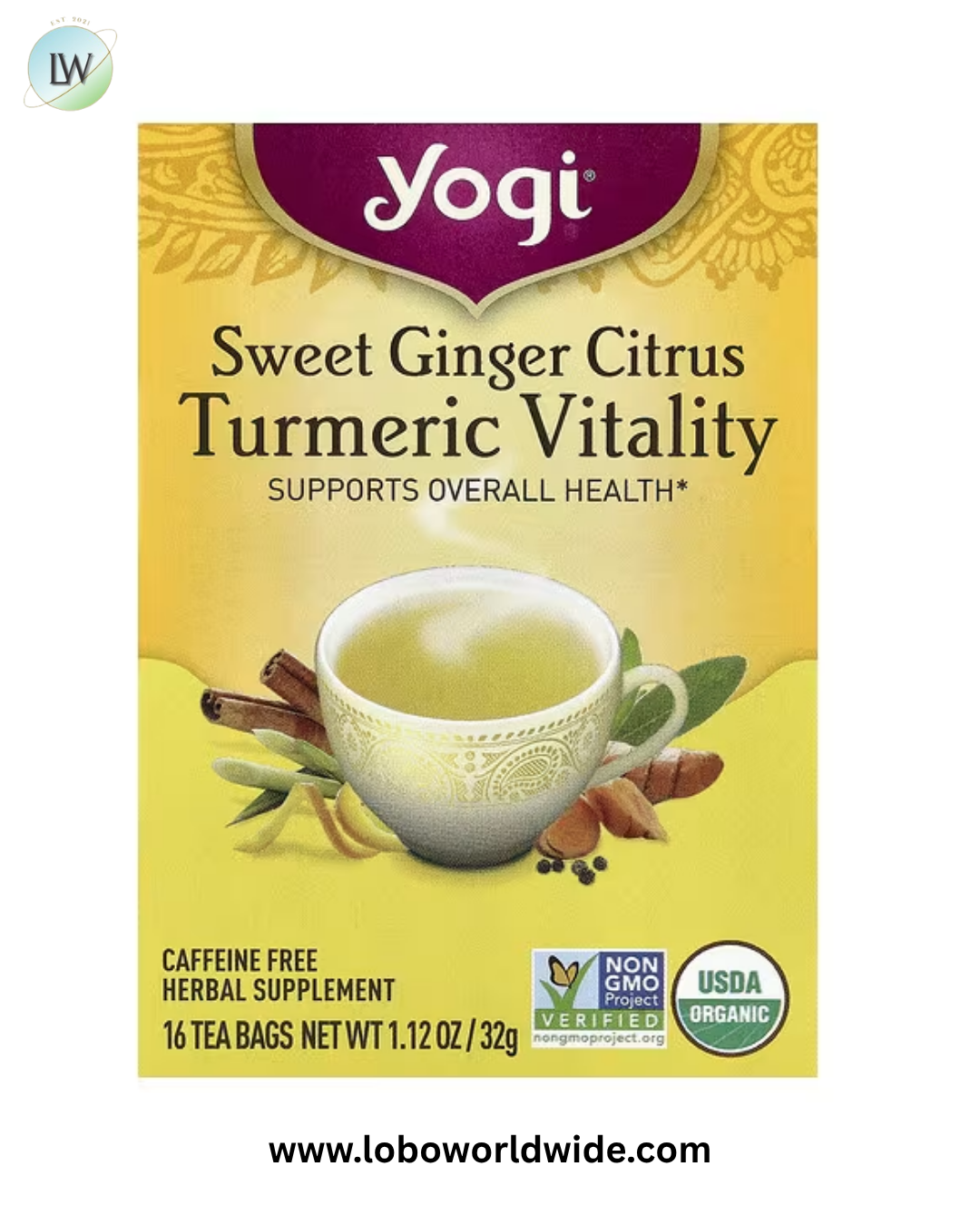 Yogi Tea, Turmeric Vitality, 16 Tea Bags, 1.12 oz (32 g)