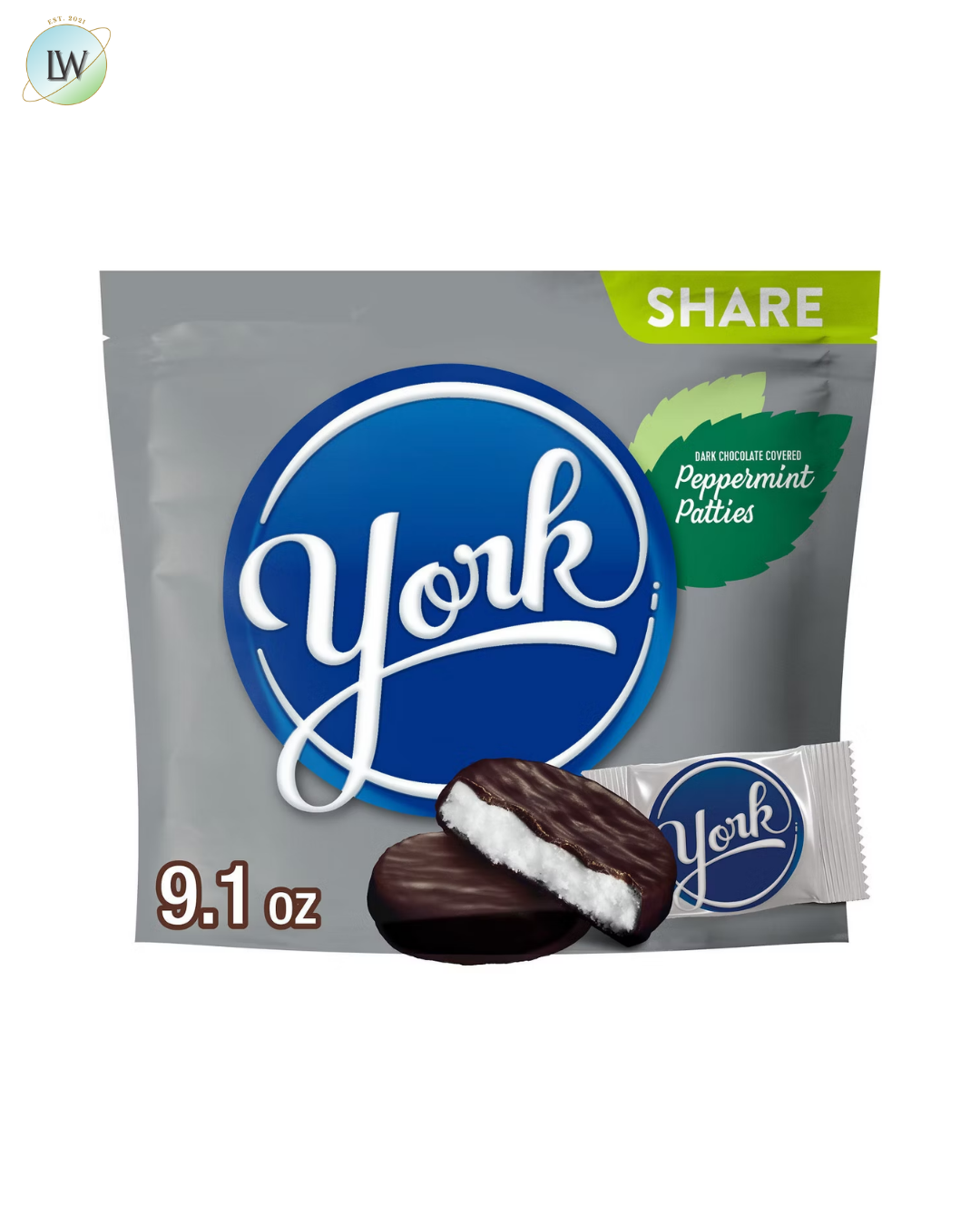 York Dark Chocolate Peppermint Patties Candy, 9.1 oz.