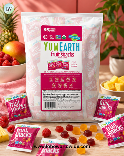 YumEarth, Gluten Free Fruit Snacks, Tropical, Snack Packs, 0.7 oz (19.8 g) Each