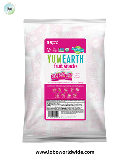 YumEarth, Gluten Free Fruit Snacks, Tropical, Snack Packs, 0.7 oz (19.8 g) Each
