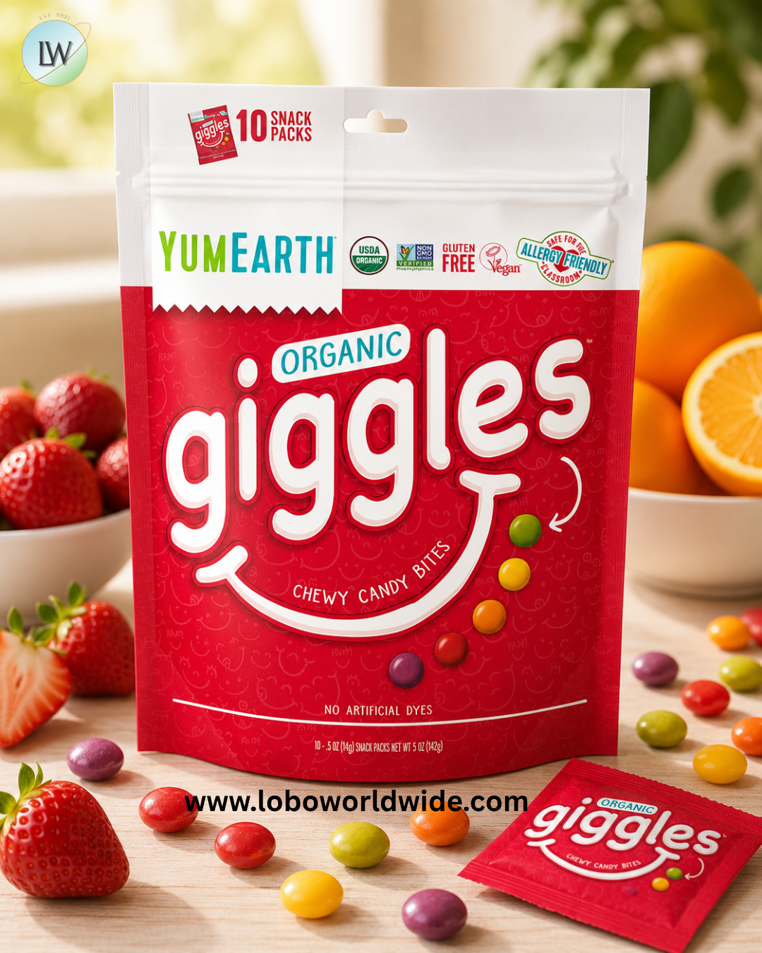 YumEarth, Organic Giggles, 0.5 oz (14 g) Each