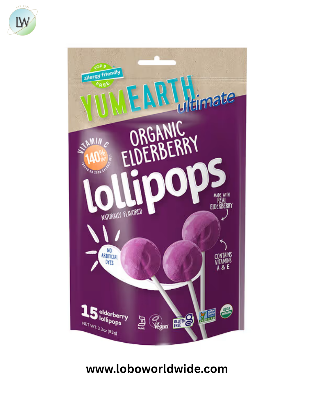 YumEarth, Ultimate, 15 Lollipops, 3.3 oz (93 g)