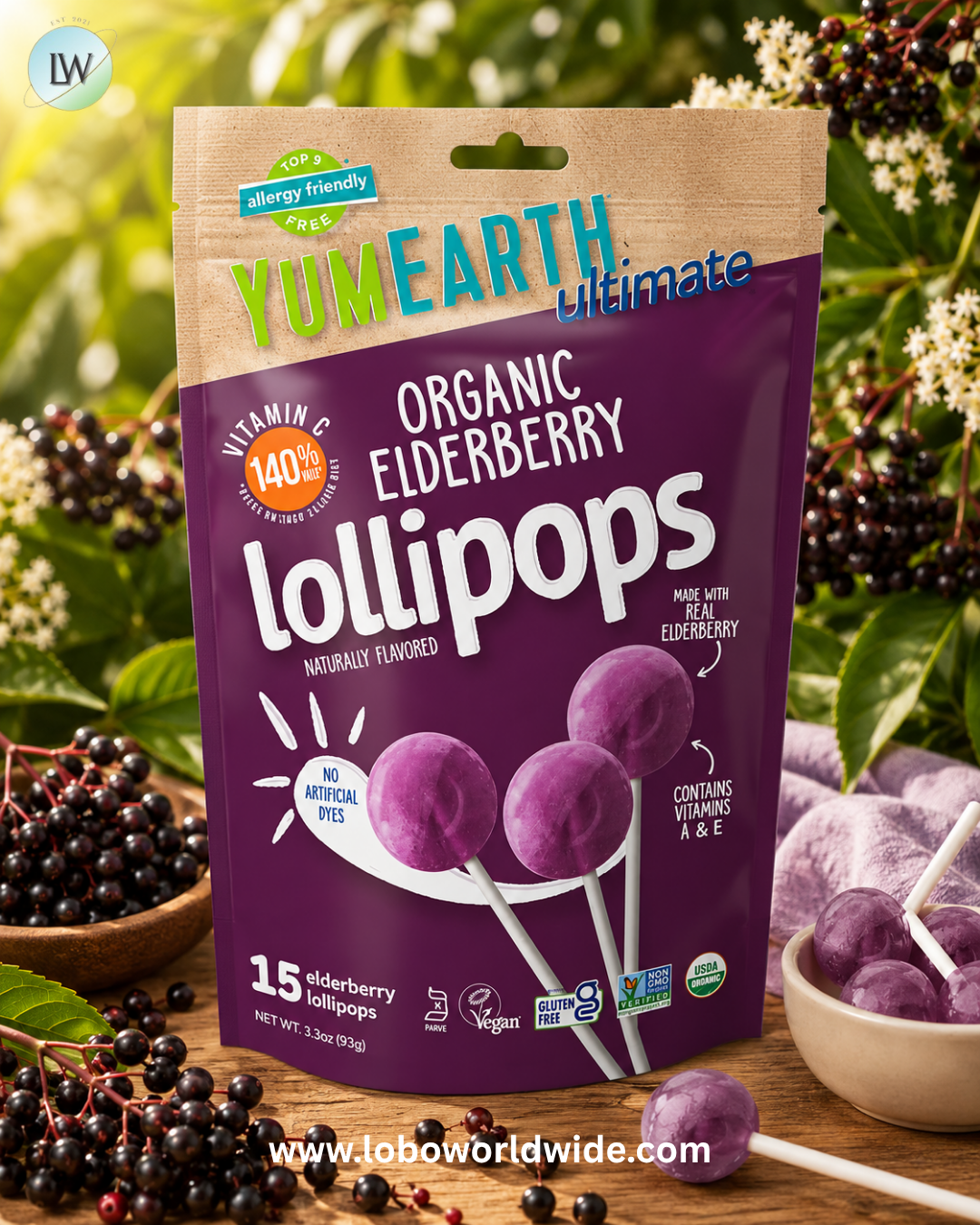 YumEarth, Ultimate, 15 Lollipops, 3.3 oz (93 g)