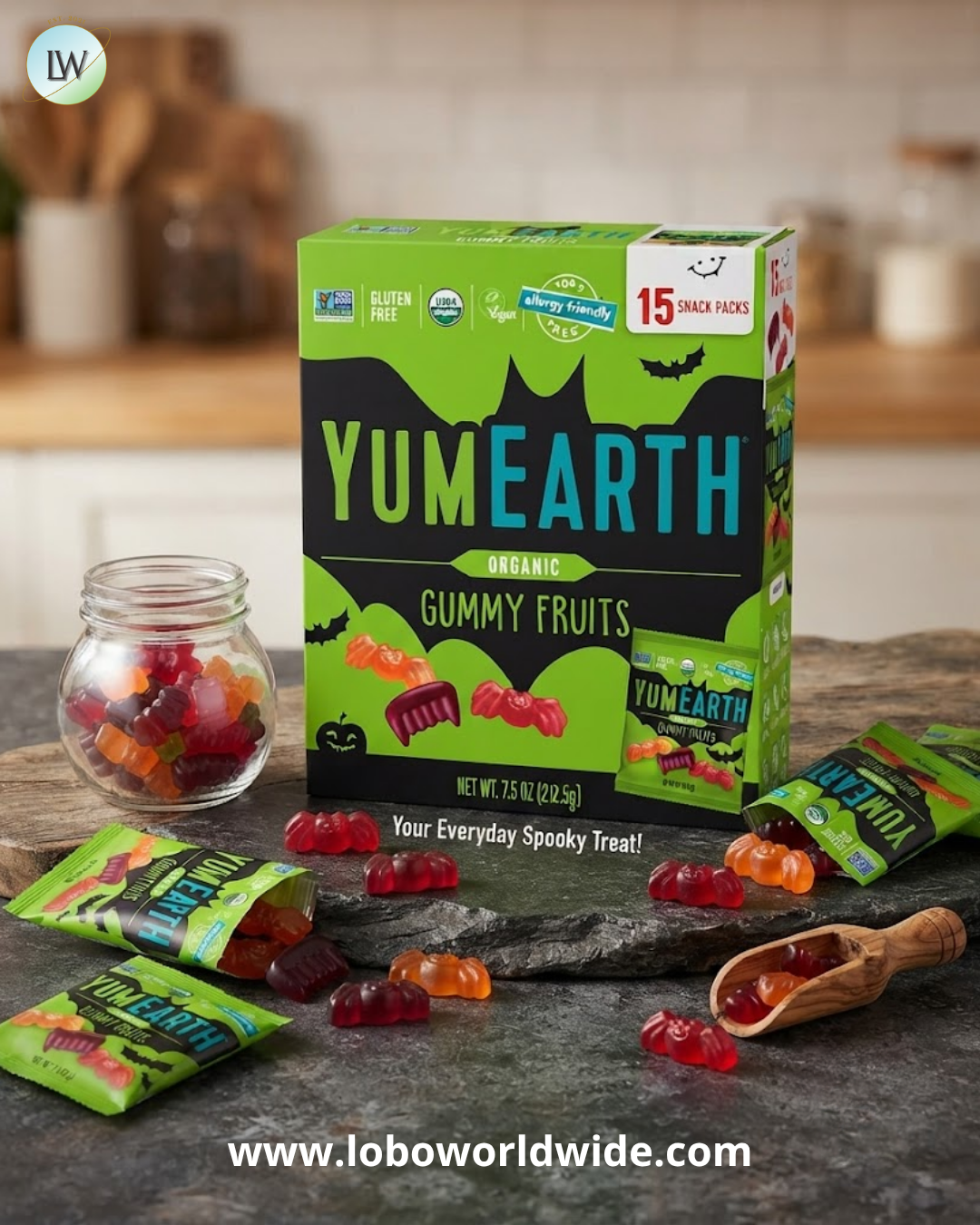 Yumearth Organic Halloween Gummy Fruits, 7.5 oz.