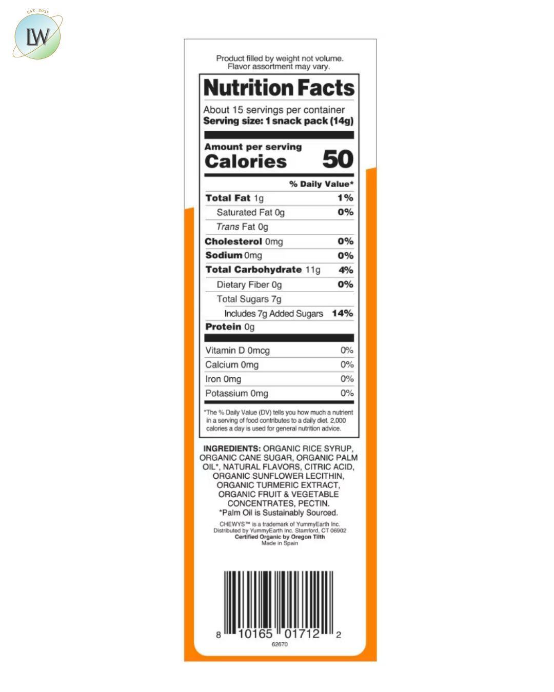 Yumearth Organic Sour Littles, 0.5 oz, 15 ct.