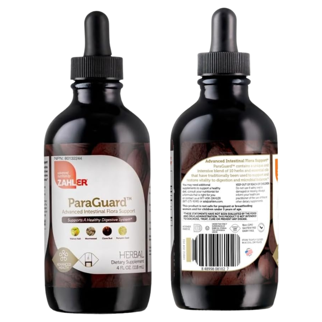 Zahler ParaGuard – Parasite Cleanse for Humans | 10-in-1 Herbal Formula with Wormwood for Colon Detox, Gut Health & Digestive Support | Certified Kosher, 8 oz Liquid Supplement