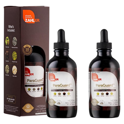 Zahler ParaGuard – Parasite Cleanse for Humans | 10-in-1 Herbal Formula with Wormwood for Colon Detox, Gut Health & Digestive Support | Certified Kosher, 8 oz Liquid Supplement