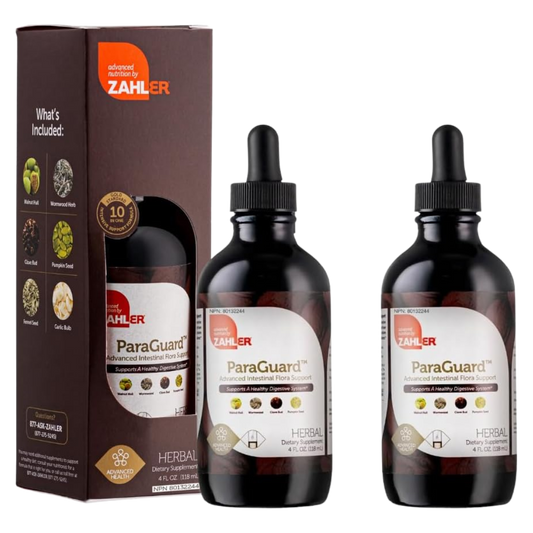 Zahler ParaGuard – Parasite Cleanse for Humans | 10-in-1 Herbal Formula with Wormwood for Colon Detox, Gut Health & Digestive Support | Certified Kosher, 8 oz Liquid Supplement