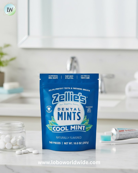 Zellie's | 100% Xylitol Cool Mint Breath Mints No Aspartame