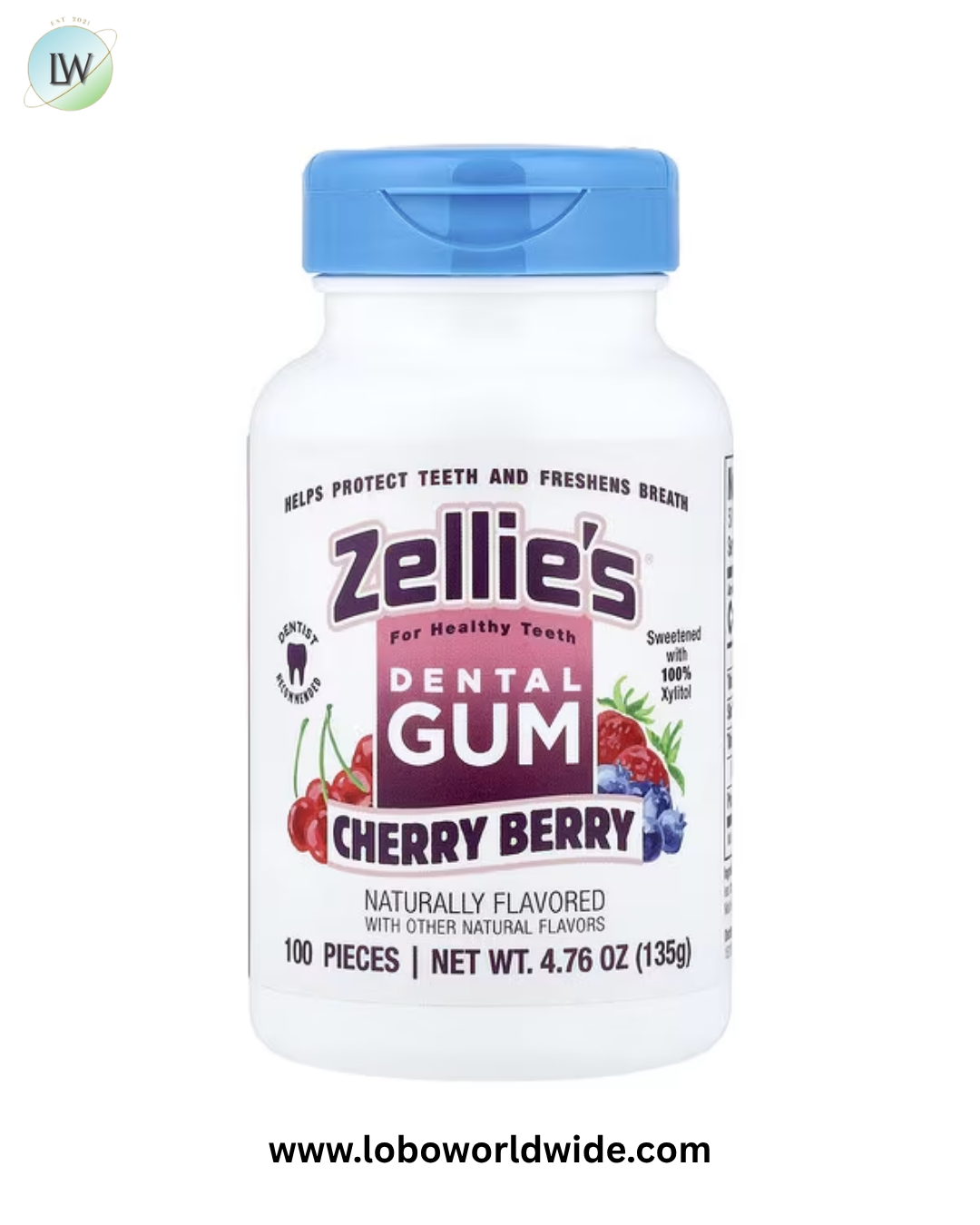 Zellie's, Dental Gum, 100 Pieces