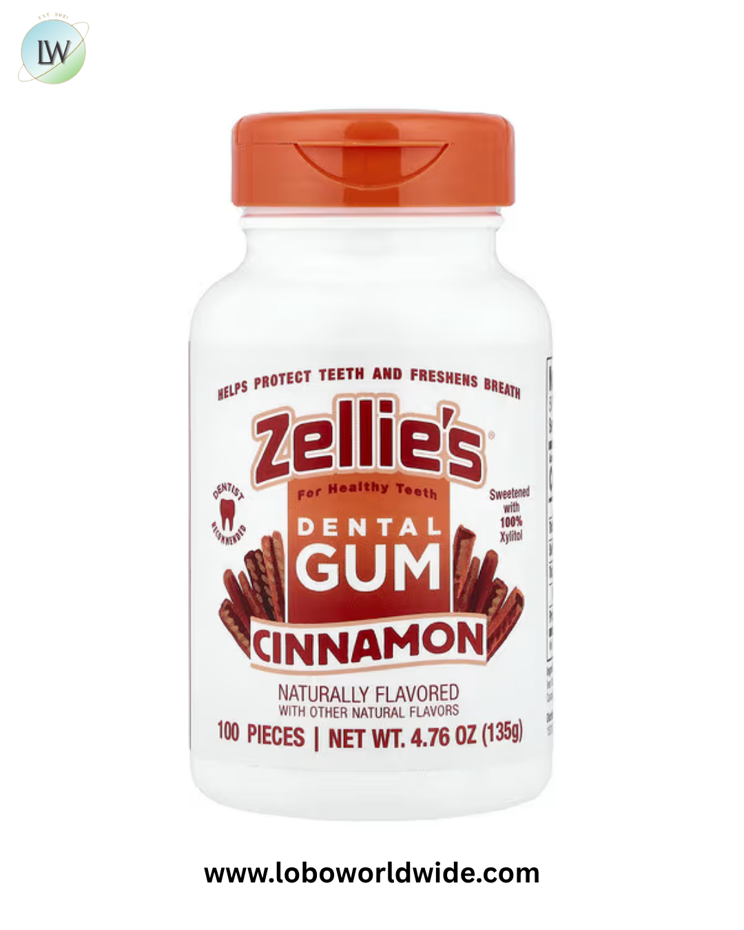 Zellie's, Dental Gum, 100 Pieces