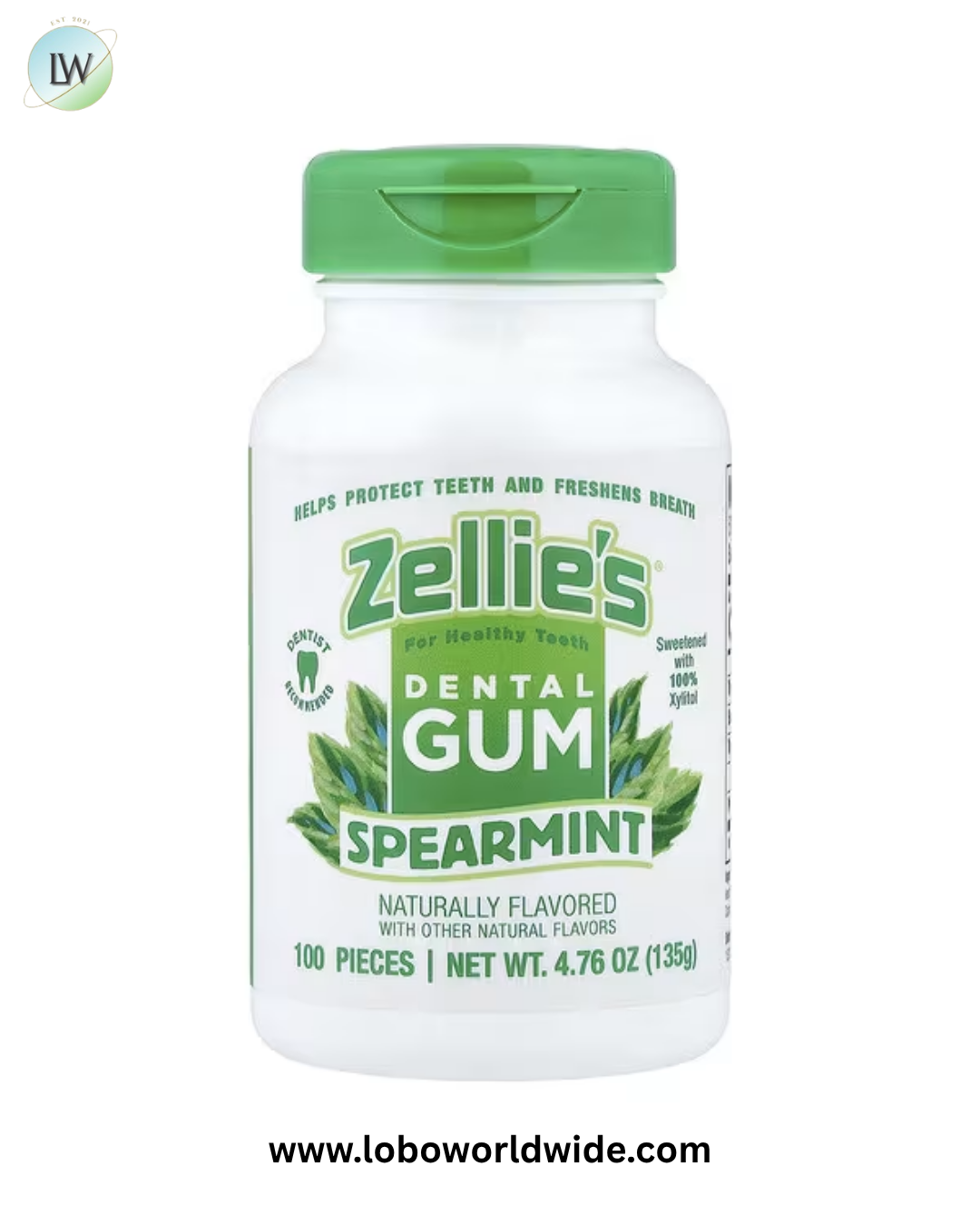 Zellie's, Dental Gum, 100 Pieces