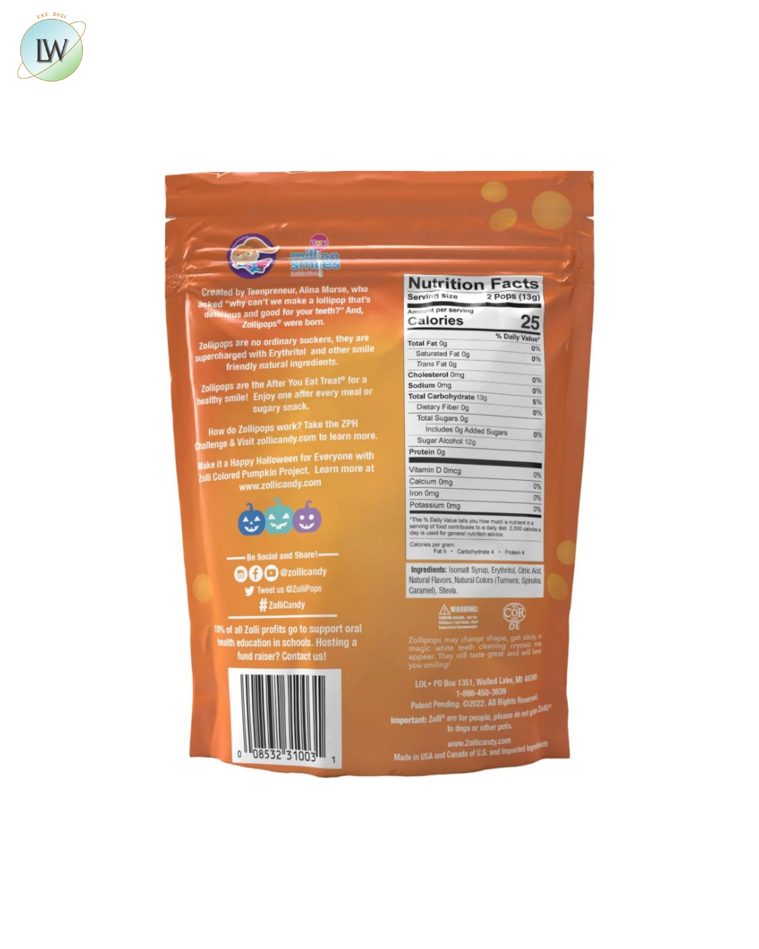 Zollipops Halloween Variety Pack, 5.2 oz.