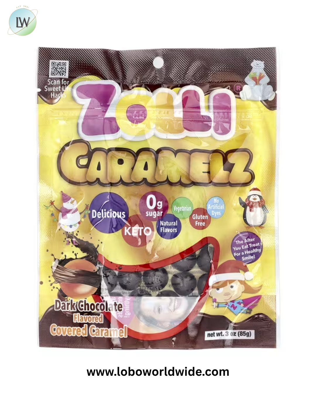 Zollipops, Caramelz, Dark Chocolate, 3 oz (85 g)