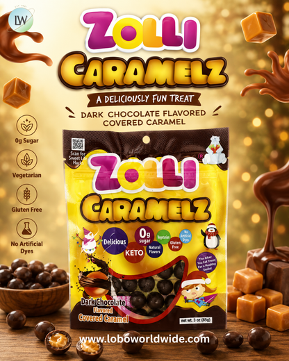 Zollipops, Caramelz, Dark Chocolate, 3 oz (85 g)