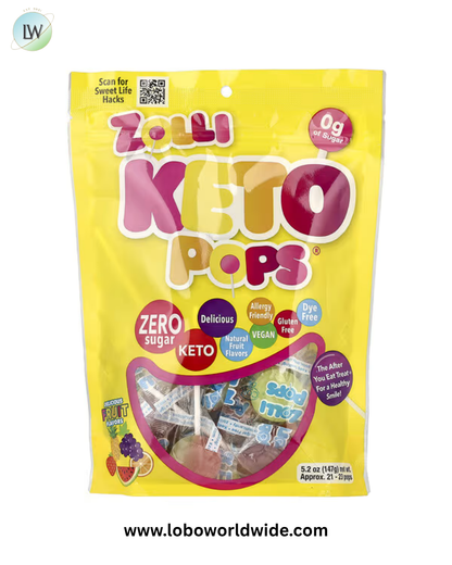Zollipops, Keto Pops®, Fruit, Approx. 21-23 Pops, 5.2 oz (147 g)