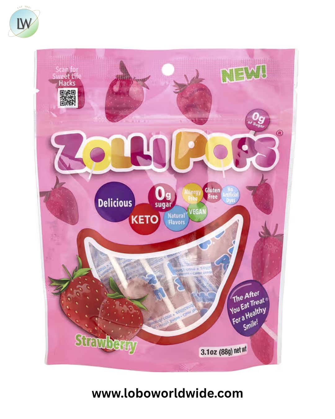 Zollipops, The Clean Teeth Pops, 3.1 oz (88 g)