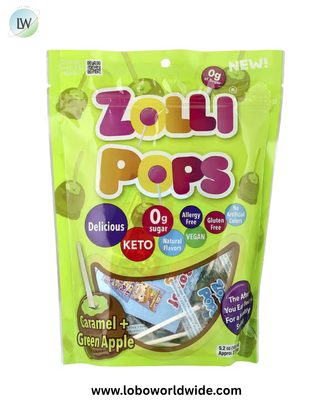 Zollipops, The Clean Teeth Pops, Approx. 23-25 Pops, 5.2 oz