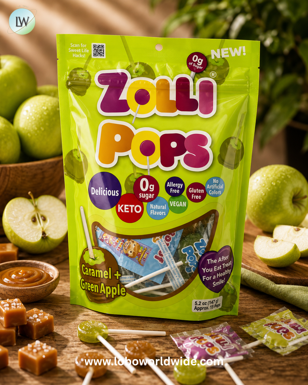 Zollipops, The Clean Teeth Pops, Approx. 23-25 Pops, 5.2 oz